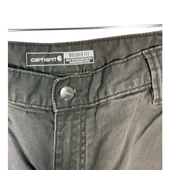 Carhartt Relaxed Fit Pants Men's Size 38x32 Color Grey Great Condition Work - Picture 2 of 5